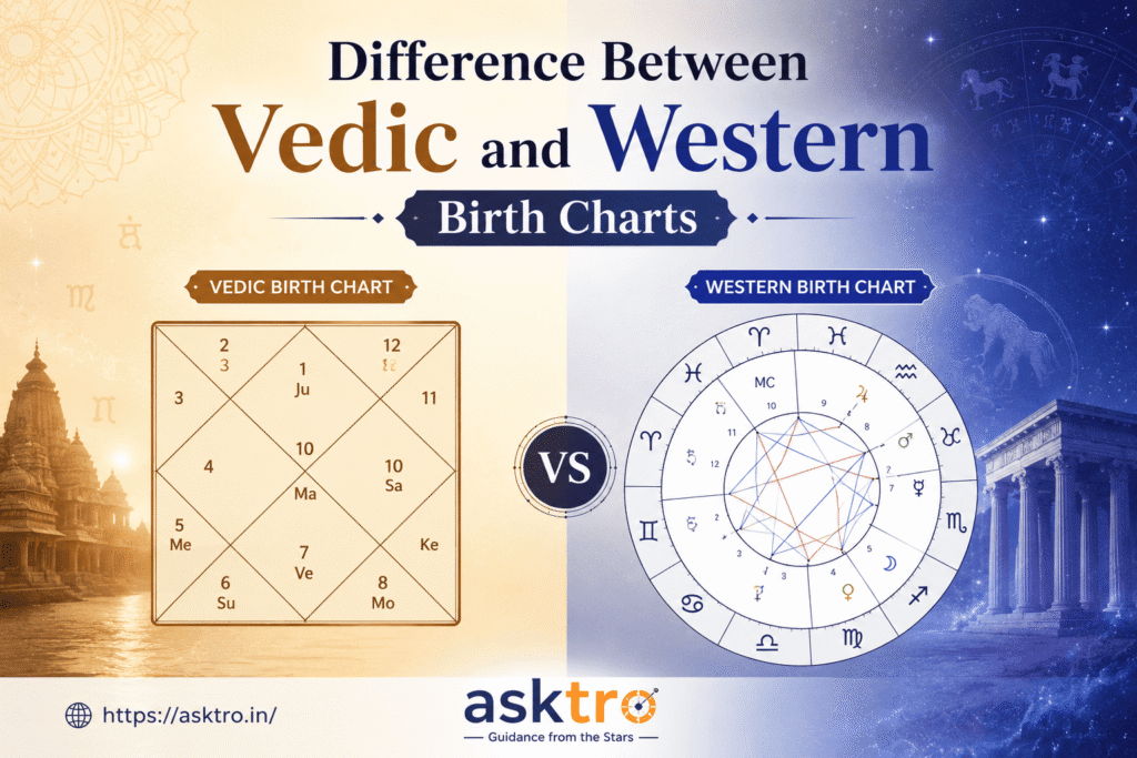 Difference Between Vedic and Western Birth Charts.