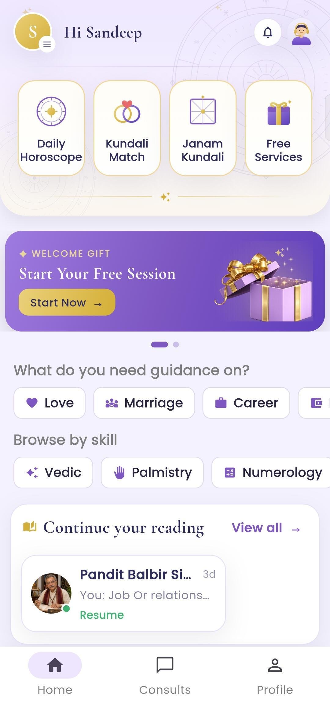 Asktro App Preview